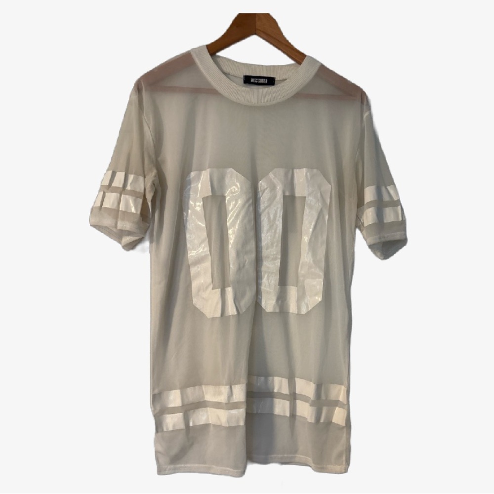 Missguided+ White Jersey Top with Striped Accents